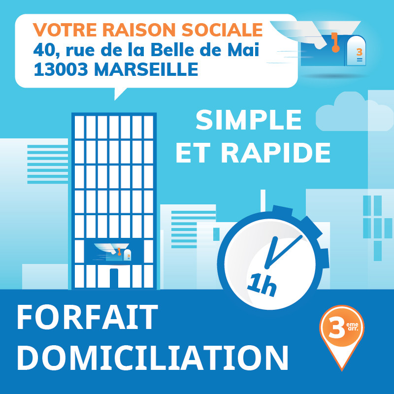 Domiciliation d'entreprise à Marseille 3ème (6 mois)